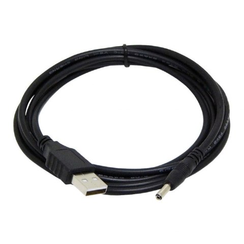 Kabel USB 2.0 AM - wtyk zasilania 3.5 mm czarny Gembird (1.8m) Gembird